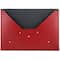 JAM Paper Red Legal Size Italian Leather Portfolio with Snap Closure
